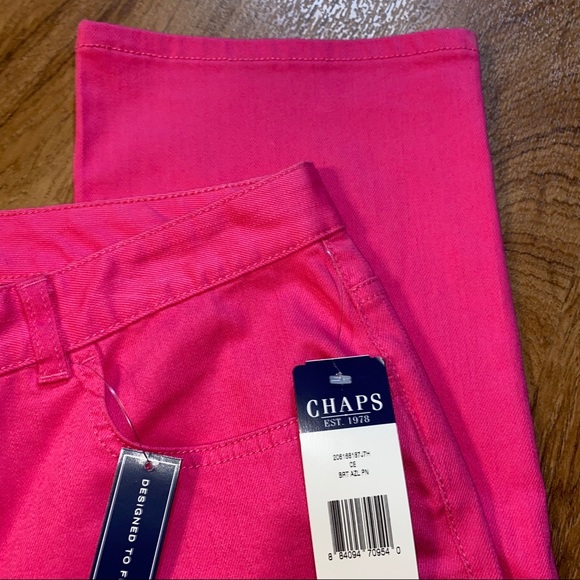 Chaps Jeans Nwt Pink Chaps Madden Straight Jeans Size 2 Poshmark